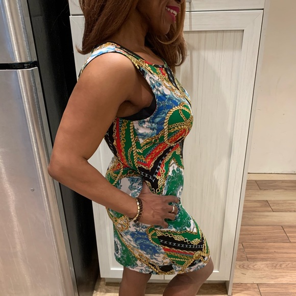 Versace’s style dress green size: large - Picture 2 of 3